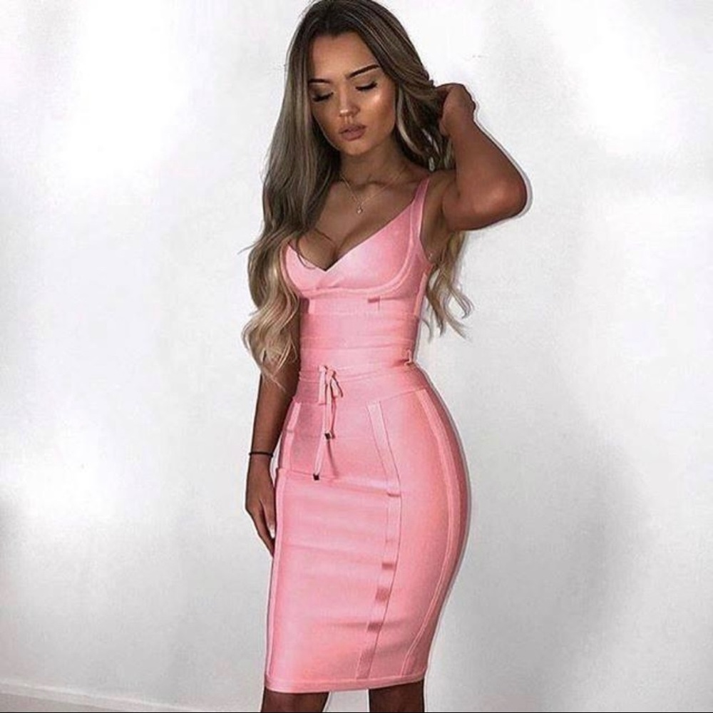Pink bandage dress